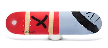 MARK GONZALES (1968- ) Untitled [Painted Skateboard].